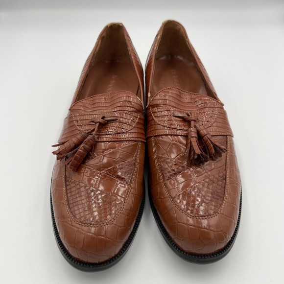Other - Belvedere Mens Brown Genuine‎ Snakeskin All Leather Brogue Loafer Shoe Size 10